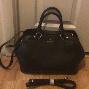 Kate spade Black soft calf leather satchel handbag